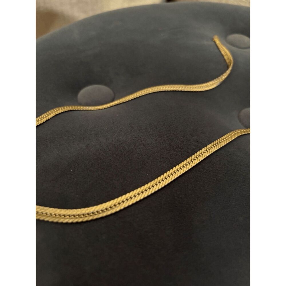 14K Gold Herringbone Chain Necklace – 19g Italy-Made, 20”